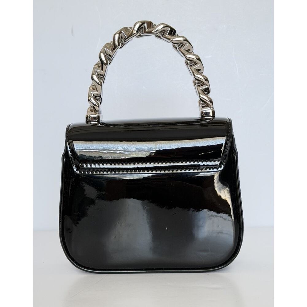 Versace Silver Medusa Black Leather Mini Top Handle Bag 1023434 IT NWT $1700 - Picture 4 of 16